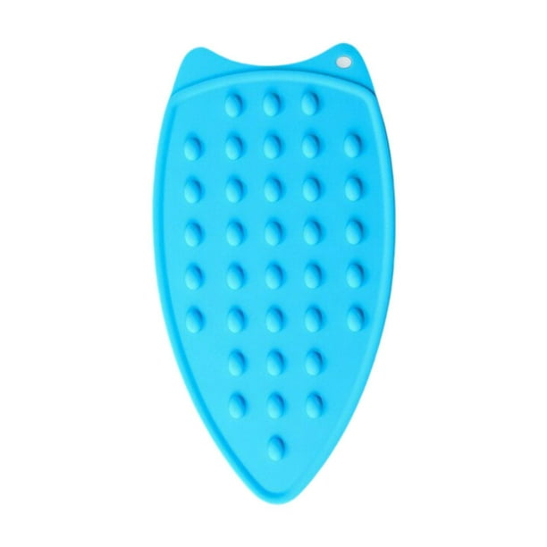 Alfombrilla de silicona para planchar, resistente al calor, antideslizante, fácil de usar, más gruesa. Azul