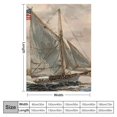 thumbnail image 4 of Orinice Sailboat American Flag Fitz Henry Lane Warm Lightweight Blanket Soft Fleece Blankets All Seasons Decor Gift Blanket 50x60in, 4 of 6