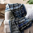 thumbnail image 2 of Gifts for Husband, Husband Gifts, Husband Birthday Gift, Best Mens Wedding Anniversary Birthday Gifts for Husband Unique, Top Husband Gifts from Wife, Gifts for Him Men, I Love You Blanket 60"X 50", 2 of 5