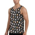 thumbnail image 2 of Pofeuu Snowflake Cream Hot Cocoa Print Men's Workout Tank Tops Sleeveless Muscle Gym Shirt Quick Dry-, 2 of 7