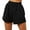 Black, variant on FOCUSNORM Women Casual Cotton Elastic Waist Shorts Loose Lounge Shorts with Pockets