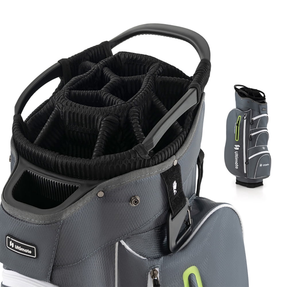 Topcobe 9.5 Inch Lightweight Golf Cart Bag with 15 Way Top Dividers, Golf Bags for Adult, Multiple Pockets, Green