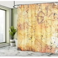 thumbnail image 5 of Ambesonne Beige Shower Curtain, Antique Grunge Rusty Map, 69"Wx70"L, Beige, 5 of 5