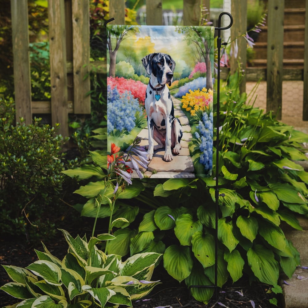 Great Dane Spring Path Garden Flag 11.25 in x 15.5 in