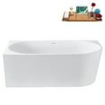 thumbnail image 2 of 63" Streamline G-67-274-WH Soaking Glossy White Freestanding Tub and Tray With Internal Drain in Glossy White, 2 of 14