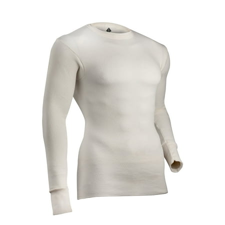Raschel Thermal Knit Long Underwear - Indera Men's Heavyweight Raschel Knit Thermal Underwear Top Natural 3X-Large