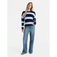 thumbnail image 2 of No Boundaries Striped Feather Sweater, Women's & Women's Plus Sizes XXS-XXL, 2 of 4