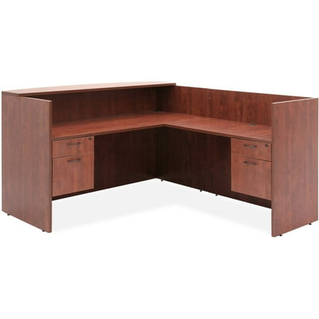 Regency Corner Reception Desk With Return And Pedestals - Walmart.com