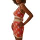 thumbnail image 5 of VISgogo - Conjunto de 2 piezas de punto para mujer, color de contraste/estampado floral, camisetas sin mangas con cuello halter y minifaldas VISgogo  moda, 5 of 9