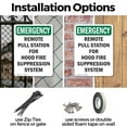 thumbnail image 3 of (2 Pack) Remote Pull Station For Hood Fire OSHA Emergency Sign 10 Inch X 14 Inch Indoor / Outdoor Rust-Free Aluminum Metal Signs for Workplace, Workshop, and Construction Site, Made in, 3 of 8