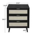 thumbnail image 3 of Drawer Chest Cabinets Wood Storage Cabinets With Handles 3 Drawers Chest Modern Nightstands Organizer Dresser For Dining Room Living Room Entryway Hallway Kitchen, 3 of 9
