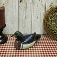 thumbnail image 5 of CVHOMEDECO. Primitives Hand Engraving and Painted Wood Wild Duck Farmhouse Figurine Mallard Decorative Accent, 10-1/2 Inch, 5 of 7