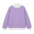 thumbnail image 6 of Plebaso Women's Mock Neck Sweatshirts Color Block Pullover Tops Casual Long Sleeve Loose Sweatshirts, 6 of 7