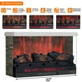 thumbnail image 4 of Redayfur 70" Electric Fireplace TV Stand for TVs Up To 70'', Farmhouse Entertainment ,With Storage Cabinet LED and Charging Station,Dark Rustic Oak, 4 of 15