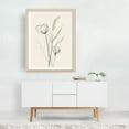 thumbnail image 3 of Tulip Line Art - Line Drawing Minimalist Botanical Nature Flowers Abstract Modern Art Black and White Unframed Wall Art Print 5 x 7 inches, 3 of 4