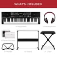 thumbnail image 4 of Best Choice Products Juego completo de piano con teclado electrónico para principiantes de 61 teclas con teclas iluminadas, pantalla LCD, auriculares, soporte, banco, modos de enseñanza, pegatinas de, 4 of 5