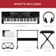 thumbnail image 4 of Best Choice Products Juego completo de piano con teclado electrónico para principiantes de 61 teclas con teclas iluminadas, pantalla LCD, auriculares, soporte, banco, modos de enseñanza, pegatinas de, 4 of 5