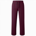 thumbnail image 5 of CAUYDY Youth Boy's Baggy Sweatpants Kis Straight Leg Open Bottom Casual Pants Tween Elastic Waist Athletic Joggers Sweat Pants With Pockets Wine Sizes 5-6 Years, 5 of 5