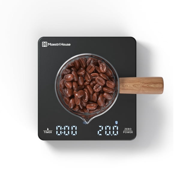 Báscula de café Maestri House Mini con temporizador, 2 kg/0,1 g, recargable