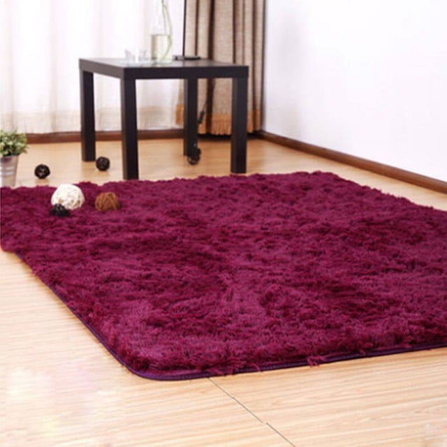 fastboy Pleuche Non-slip Bedroom Carpet Door Rug Dustproof Plush Bath Floor Mat