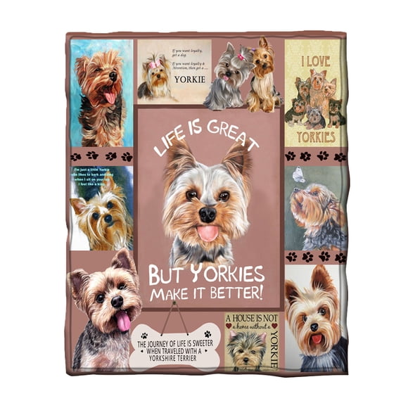 SDNall Couverture Jetée en Flanelle Douce pour Enfants et Adultes, Couverture Douillette à Imprimé Chien 3D pour Sieste sur Canapé, Lit, Voyage