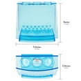 thumbnail image 3 of Linkidea 2 Pack Countertop Toothbrush Holder for Bathroom, Shower, Plastic Manual Tooth Brush Stand, 3 Slots Tooth Brush Organizer Compatible with Colgate Renewal, Oral-B CrossAction (White+Blue), 3 of 6