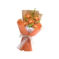 thumbnail image 4 of Bouquet de flor de crochet Bouquet Flower Bouquet de punto completado para accesorios de fotografía de aniversario de compromiso de la boda Naranja, 4 of 8