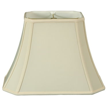 Royal Designs 14" Rectangle Cut Corner Lamp Shade Eggshell