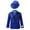 Blue, variant on Hansber Kids Boys Lapel Tuxedos Blazer Coat Wedding Party Formal Suit Shinny Sequin Dance Jacket with Hat Blue 14