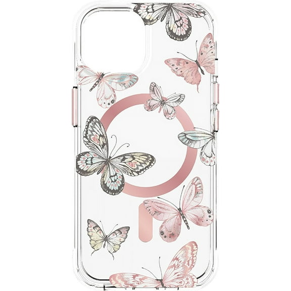 Karma by Body Glove Pink Butterflies with MagSafe Case For iPhone 15/14/13
