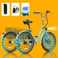 thumbnail image 3 of ABORON 7 Speed Electric Tricycle for Adults 24"/26", 350W 3 Wheel E-Bike 36V 14.5Ah, Electric Trike for Seniors with Rear Basket, 24km/h(15mph), 3 of 16