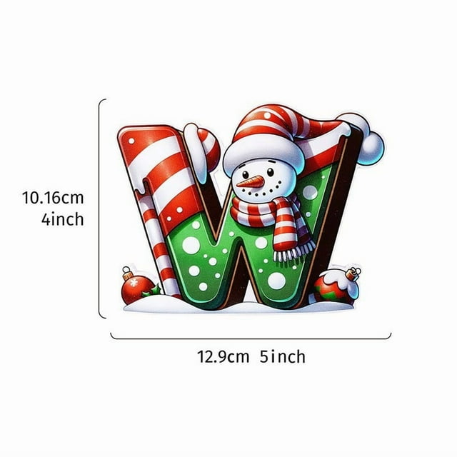 Adorno colgante de acrílico 2D con forma de muñeco de nieve navideño con letras para festivales navideños, colgante para árbol de Navidad.
