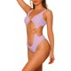 thumbnail image 4 of INSPIRE CHIC Traje de baño de una pieza con corte, monokini de cuello en V, cadena dorada para mujeres, color púrpura grande, 4 of 5