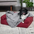thumbnail image 2 of FurHaven Pet Products Long Faux Fur & Velvet Water-Repellent Pet Blanket for Dogs & Cats - Gray, Small, 2 of 12