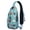 Sky-blue-133, variant on Crossbody Sling Backpack for Women Men Flat Design Dolphin Shoulder Sling Crossbody Casual Chest Bag for Travel Sports Running Hiking