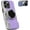 A Purple, variant on Integrated Camera Phone Case for iPhone 15 Pro Max, Cute 3D Cartoon Retro Bluetooth Camera Phone Case with Mirror Hard PC Back Cover + Soft TPU Protector Compatible with Magsafe Black
