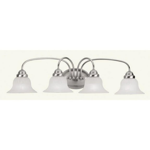 4 Light Bathroom Light in Traditional Style 30.5 inches Wide By 8 inches High-Brushed Nickel Finish Bailey Street Home 218-Bel-731657