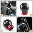 thumbnail image 4 of Miangastore 1 Set Round Universal Gear Head Carbon Fiber Shifting Knob Car Accessories, 4 of 8
