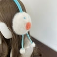 thumbnail image 4 of RUISINERY Novelty Plush EarMuffs for Women and Kids Ear Warmer Funny Eyes Lips Furry Headband for Christmas New Year Gifts, 4 of 9