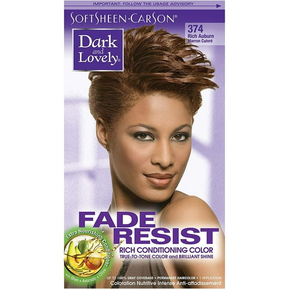 SoftSheen-Carson Dark and Lovely Fade Resist Rich Conditioning Color, 374 Rich Auburn