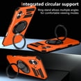 thumbnail image 5 of Dteck 360° Rotating Magnetic Stand Protective Case for iPhone 16 Plus,Shockproof TPU+PC Case Kickstand Back Cover for iPhone 16 Plus,Orange, 5 of 9