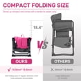 thumbnail image 2 of Silla de director de camping EVER ADVANCED, portátil y plegable, rosa, 2 of 7