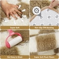 thumbnail image 5 of CozyDesg Shag Area Rugs, 8'x10' Soft Fluffy Floor Rugs Checkered Carpet，Washable Area Rugs for Living Room Bedroom Decor,Beige & White, 5 of 7