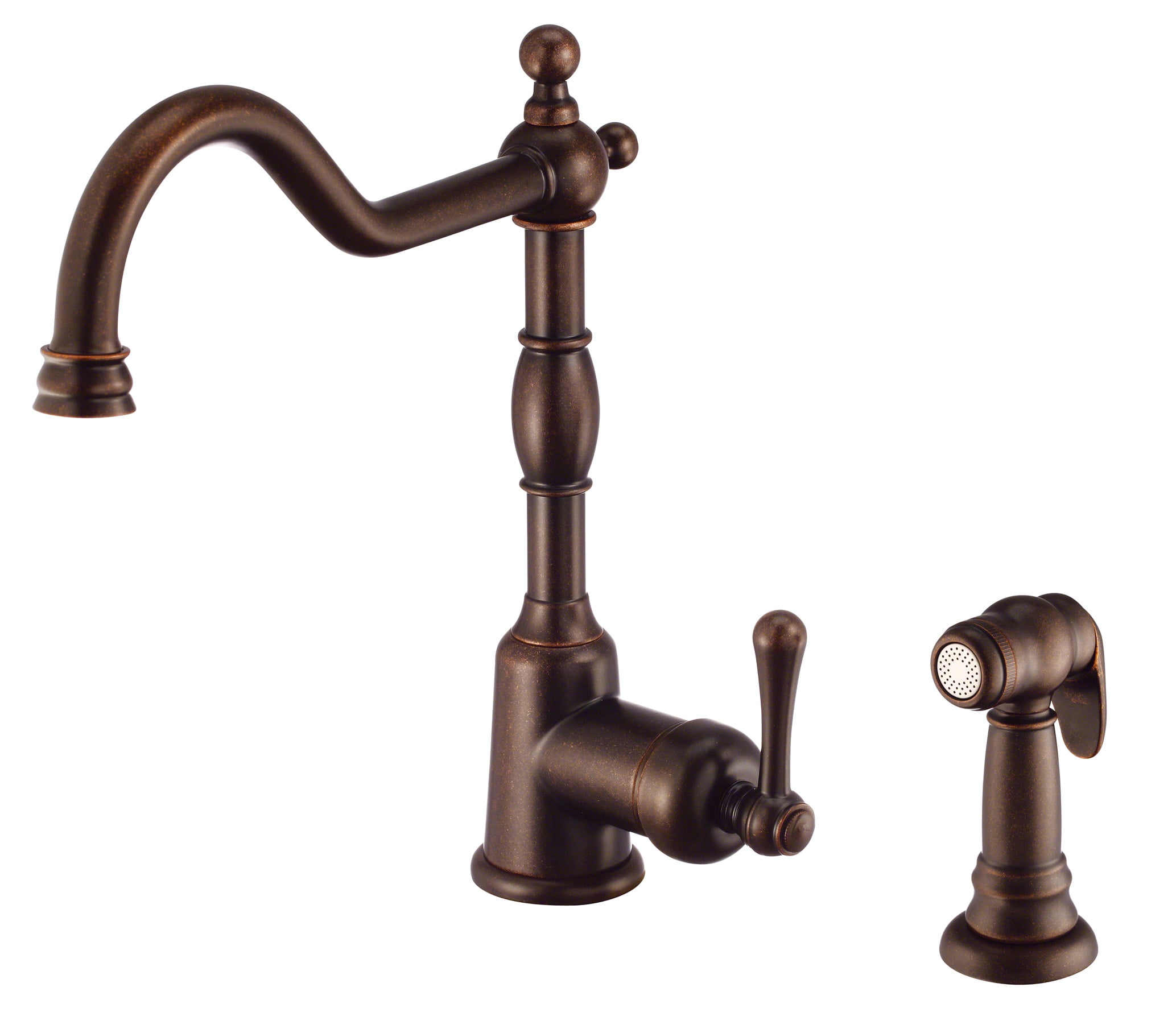 Danze D401157BS Opulence Single Handle Kitchen Faucet With Side