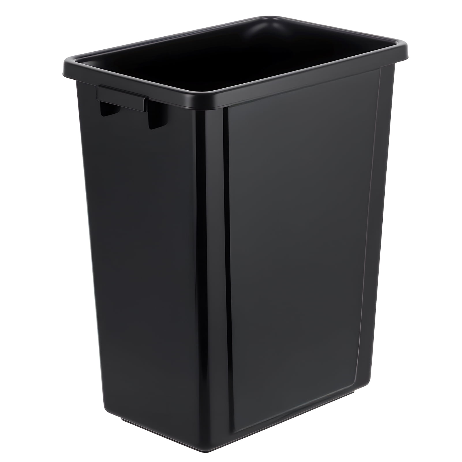 12Pcs Indoor Trash Can without Lid 10.25-Gallon Desk Side Wastebasket Black Garbage Can Fits Under Desk/Sink/Cabinet for Home Office Kitchen Use