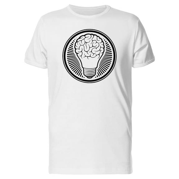 Brain Lightbulb T-Shirt Men -Image by Shutterstock, Male XX-Large