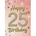 thumbnail image 4 of Sparkling Pink Background with Star Confetti Happy 25th Birthday Banner Party Supplies Photography Props Birthday Decoration Backdrop Decorations, 4 of 7