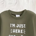 thumbnail image 5 of newwalpole Baby Clothes Gender Neutral Baby Boy Girl Long Sleeve Sweatshirt Pullover Pant Fall Solid Color Outfit Amry Green for Size 2-3 Years, 5 of 7