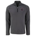 thumbnail image 2 of Men's Cutter & Buck Heather Black Inter Miami CF Peshastin Eco Fleece Recycled Raglan Half-Zip Top, 2 of 3