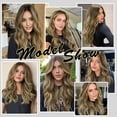 thumbnail image 6 of Phocas Clip in Hair Extensions 4PCS Thick Hairpieces Golden Brown Long Wavy Curly Synthetic Hair Extensions for Women 23in, 6 of 7